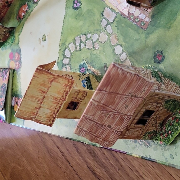 The Fairytale Village Pop-up playset vintage 1998 4 books paper dolls 3D houses - Picture 6 of 17